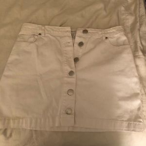 Forever 21 White Denim Skirt